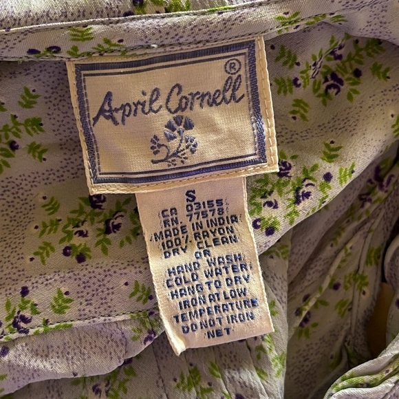 Brand New April Cornell Light Blue Forget Me Not Dress Midi Sleeveless Floral - Picture 10 of 15